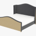 3D modeli Çift kişilik yatak ATHENA çift kişilik yatak (5009K Kadife) - önizleme