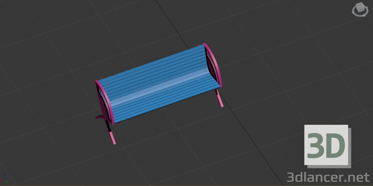 3D Modell Sitzbank - Vorschau