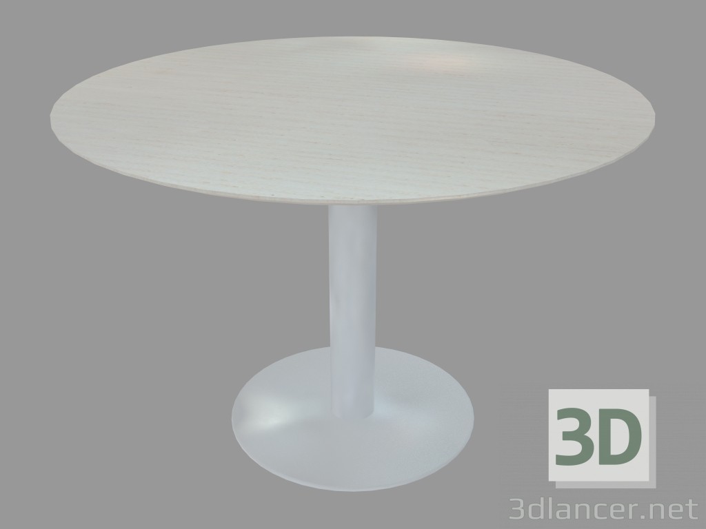 modello 3D Tavolo da pranzo (frassino tinto bianco D110) - anteprima