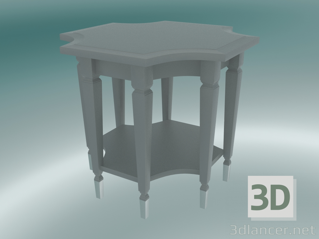 modello 3D Tavolino Dresden (grigio verde) - anteprima