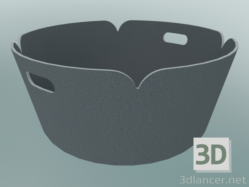 modello 3D Basket round Restore (Blu-Grigio) - anteprima