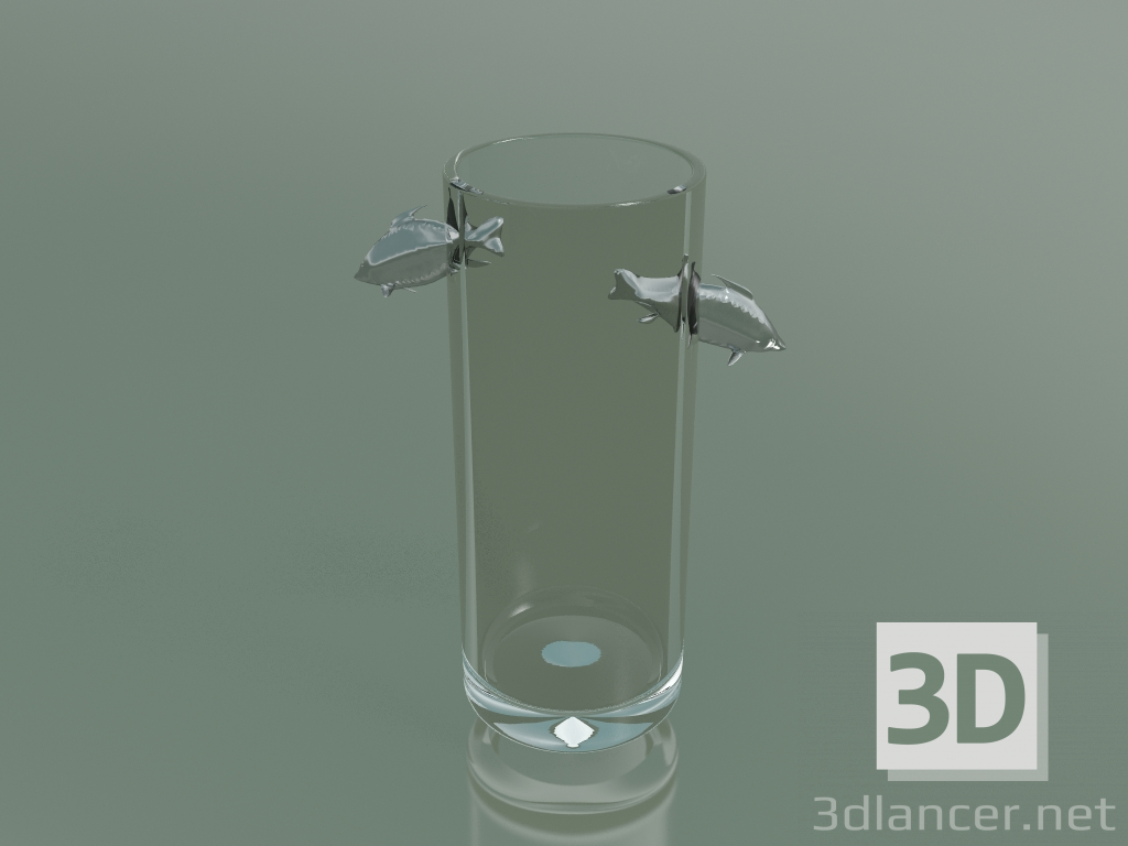3d model Jarrón Illusion Fish (H 30cm, D 12cm) - vista previa