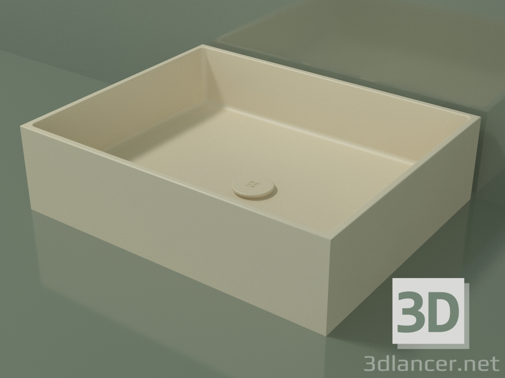 3D modeli Tezgah üstü lavabo (01UN31301, Bone C39, L 60, P 48, H 16 cm) - önizleme