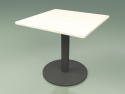 Tabelle 001 (Metallrauch, wetterbeständiges, weiß gefärbtes Teakholz)