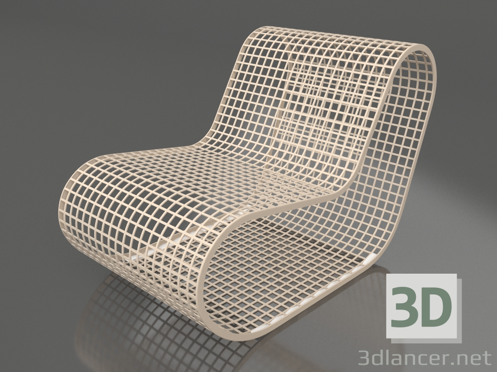 3D Modell Clubsessel ohne Seil (Sand) - Vorschau