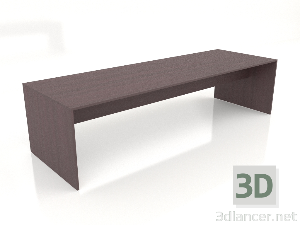 3 डी मॉडल डाइनिंग टेबल 300 (बरगंडी एनोडाइज्ड) - पूर्वावलोकन