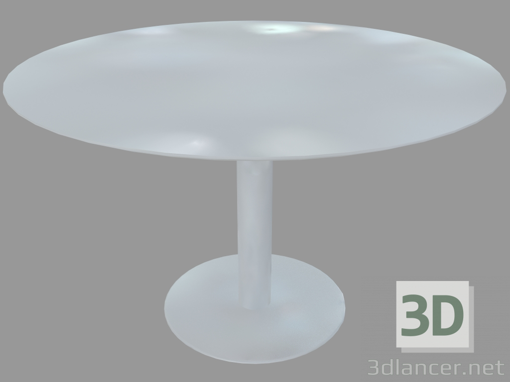 3D Modell Esstisch (weiß lackiert D120) - Vorschau
