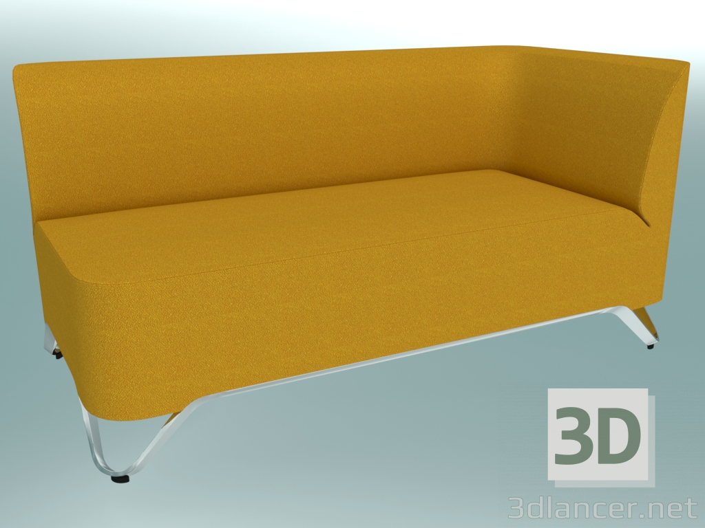 3d model Double sofa with armrest on the left (2L) - preview