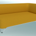 3d model Double sofa with armrest on the left (2L) - preview