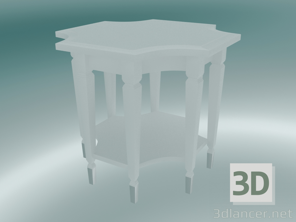 3d модель Кавовий стіл Дрезден (Білий) – превью