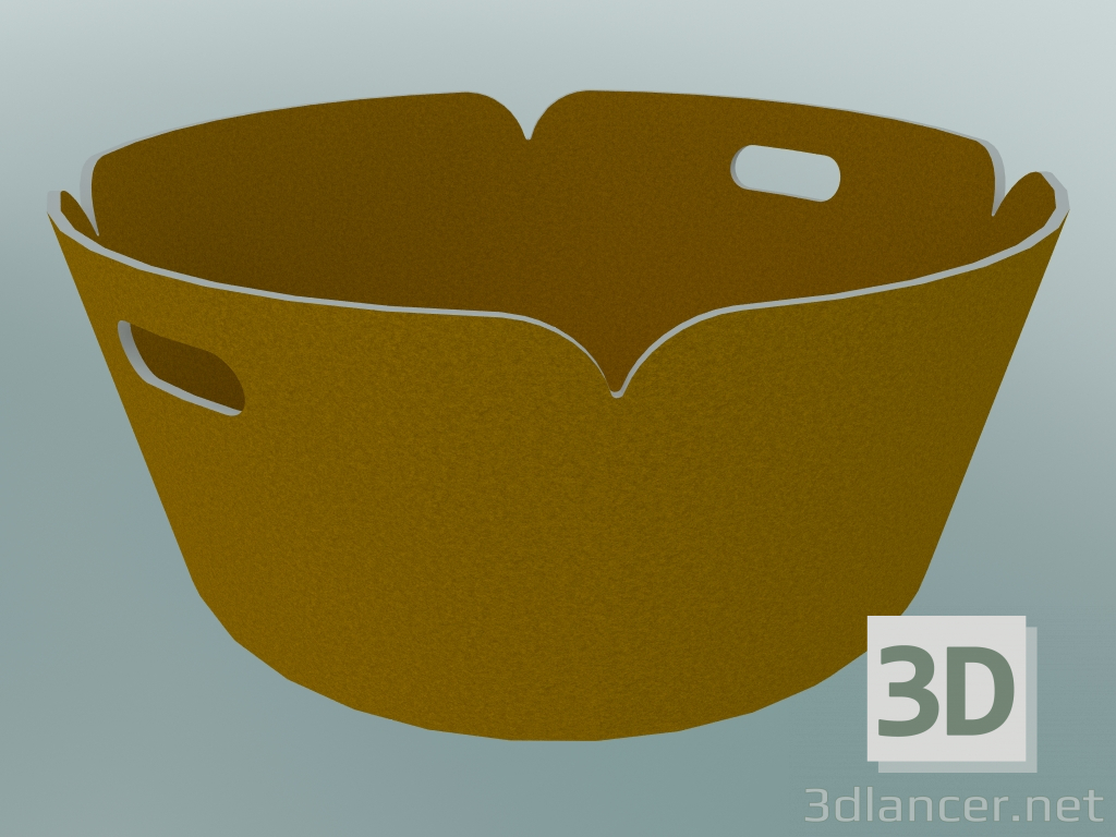 modello 3D Ripristino del cestino rotondo (arancione bruciato) - anteprima
