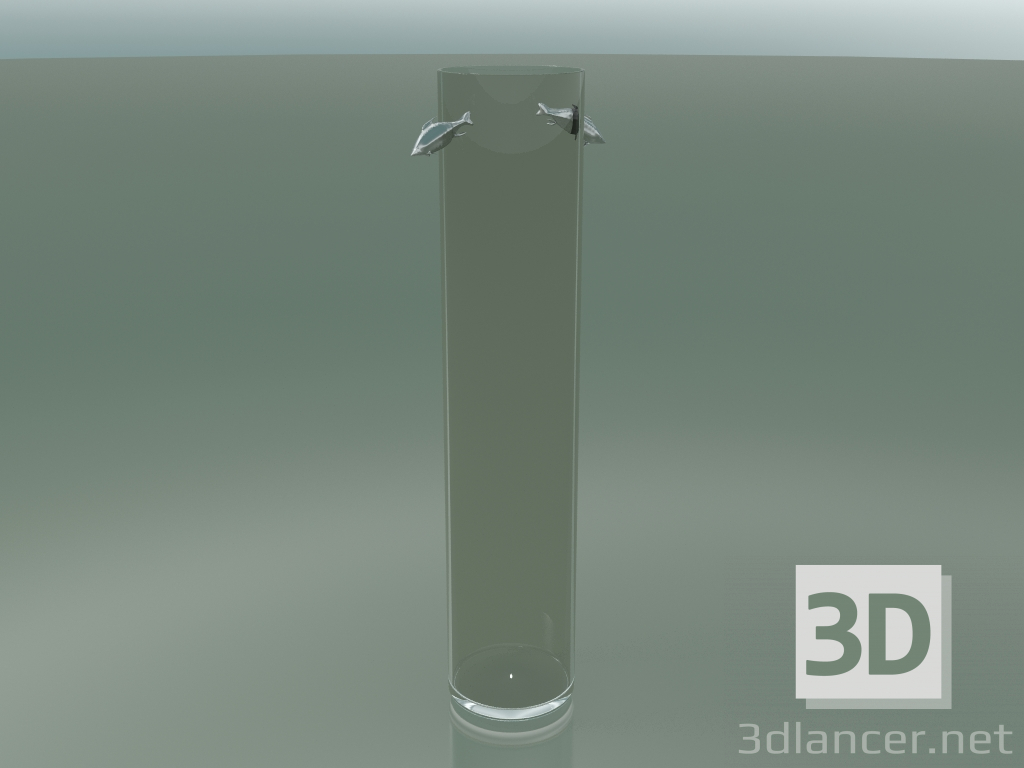 modello 3D Vaso Illusion Fish (H 120cm, D 25cm) - anteprima