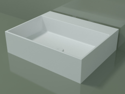 Countertop washbasin (01UN31302, Glacier White C01, L 60, P 48, H 16 cm)