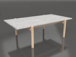Eugene coffee table (Light Concrete, Light Oak with brass)