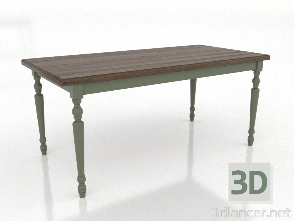 modèle 3D Table à manger 1600x800 mm (vert, frêne éclairci noyer) - preview modèle 3D Table à manger 1600x800 mm (vert, frêne éclairci noyer) - preview
