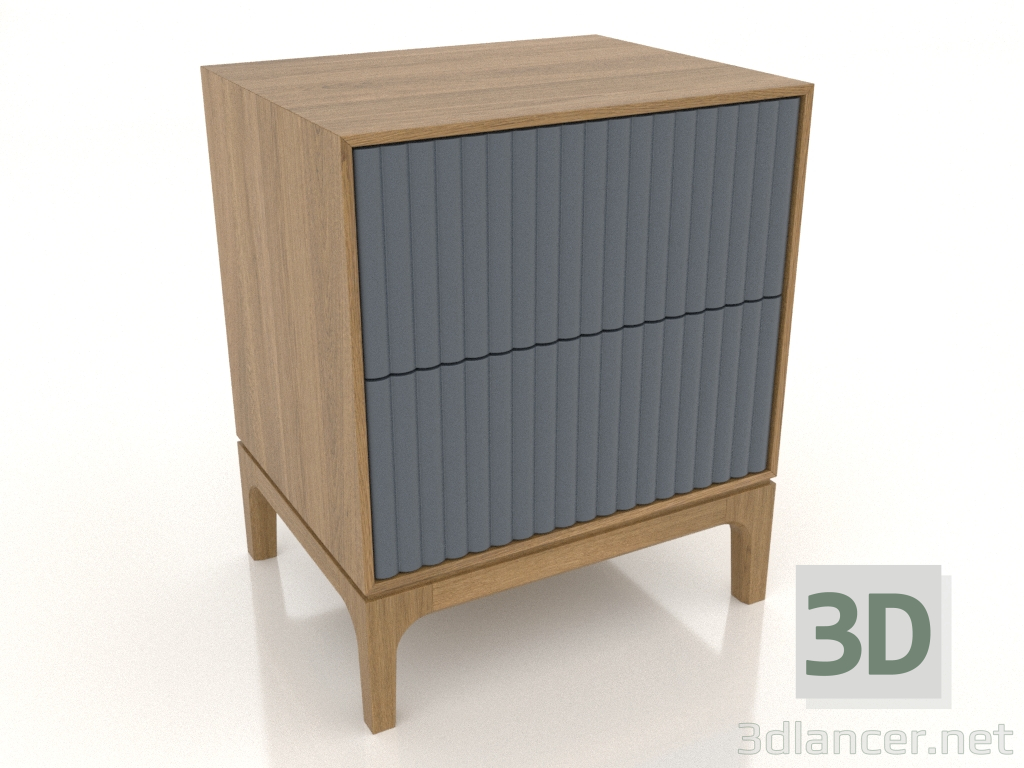 3D modeli FARGO 2 çekmeceli, frezelenmiş cepheli (arduvaz, doğal meşe, seçenek 4) komodin - önizleme