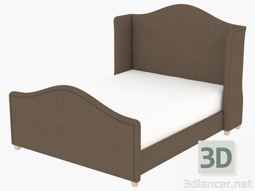 3d model cama doble cama de tamaño queen ATHENA (5108Q.A008) - vista previa