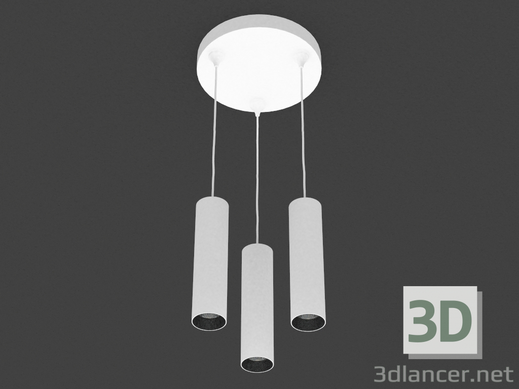 modello 3D La lampada a LED (DL18629_01 bianco S + base DL18629 R3 Kit W Dim) - anteprima