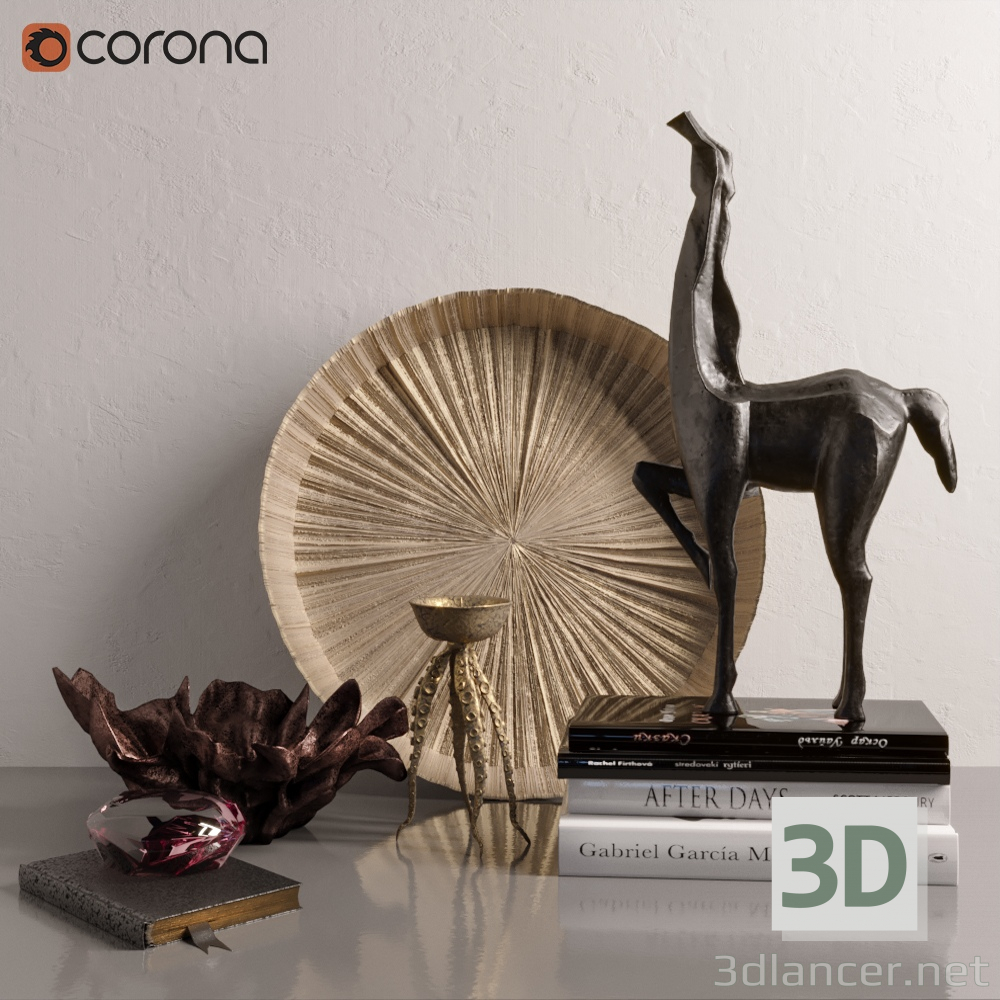 3D modeli Dekor seti - önizleme