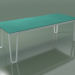 3d model Outdoor dining table InOut (933, White Lacquered Aluminum, Turquoise Enameled Lava Stone Slats) - preview