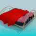 3d модель Кровать двуспальная – превью