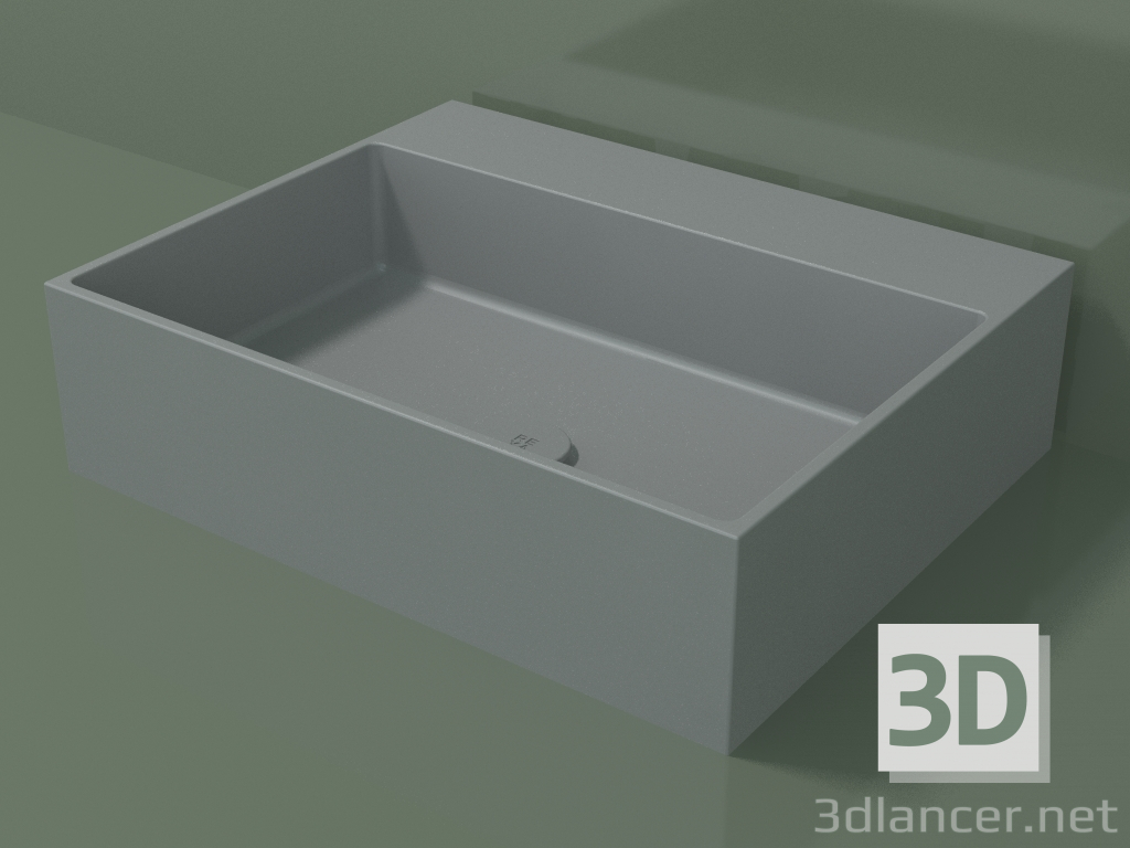 modèle 3D Vasque à poser (01UN31302, gris argenté C35, L 60, P 48, H 16 cm) - preview