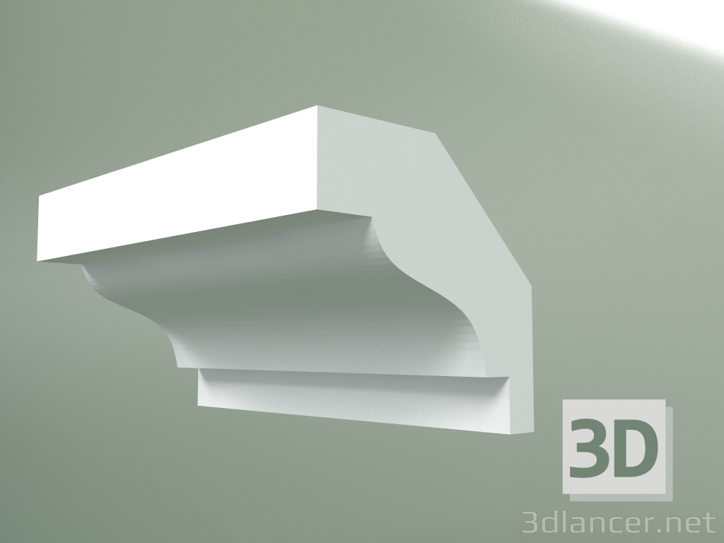 3D modeli Alçı korniş (tavan kaidesi) KT110 - önizleme