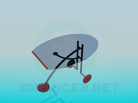 3d модель Триколісний столик – превью 3d модель Триколісний столик – превью