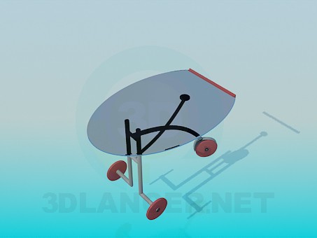 3d модель Триколісний столик – превью 3d модель Триколісний столик – превью