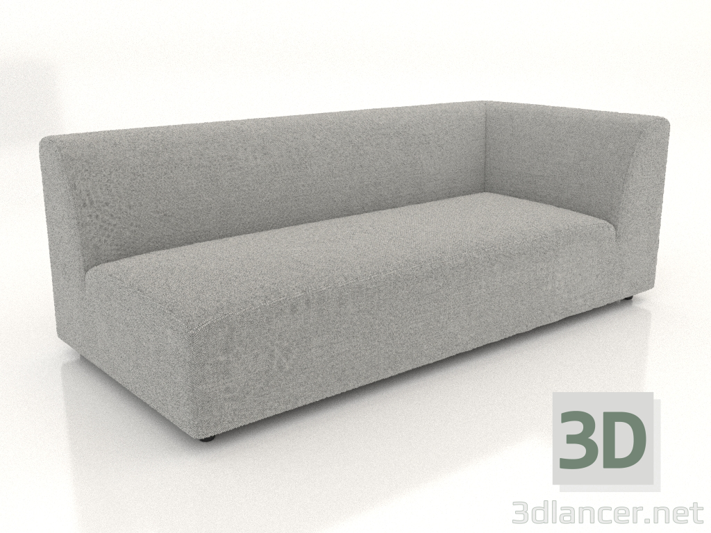 3D modeli Köşe kanepe modülü (L) 193 sağa uzatılmış - önizleme