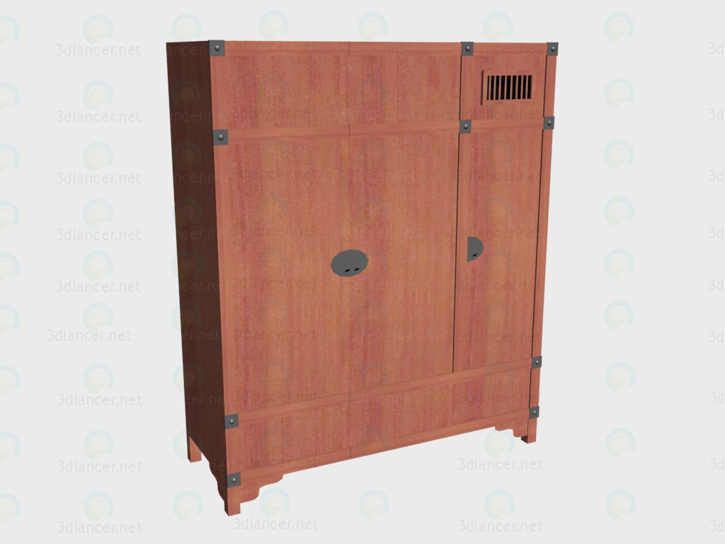 3d model Wardrobe 3-door - preview