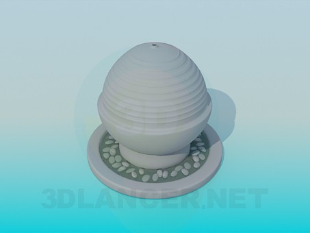 3d model fountain - preview