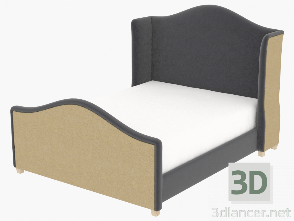 3 डी मॉडल डबल बेड ATHENA रानी आकार बिस्तर (5109Q मखमली) - पूर्वावलोकन