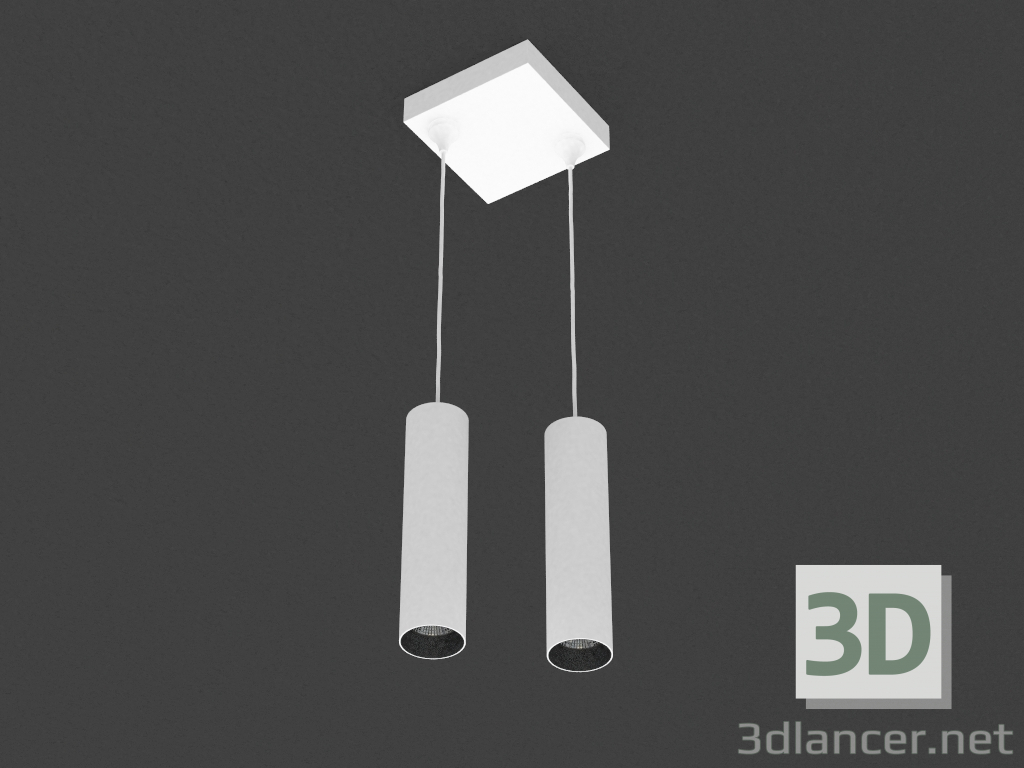 3d модель Светодиодный светильник (DL18629_01 White S + база DL18629 SQ2 Kit W Dim) – превью