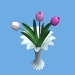 modèle 3D Vase aux tulipes - preview