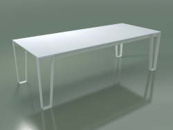 Стол обеденный уличный InOut (933, White Lacquered Aluminium, White Enameled Lava Stone Slats)