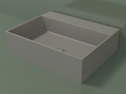 Countertop washbasin (01UN31302, Clay C37, L 60, P 48, H 16 cm)