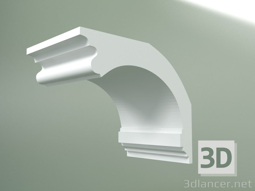 3D modeli Alçı korniş (tavan kaidesi) KT112 - önizleme
