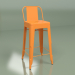 modello 3D Sgabello da bar Marais Colour con schienale (arancione) - anteprima
