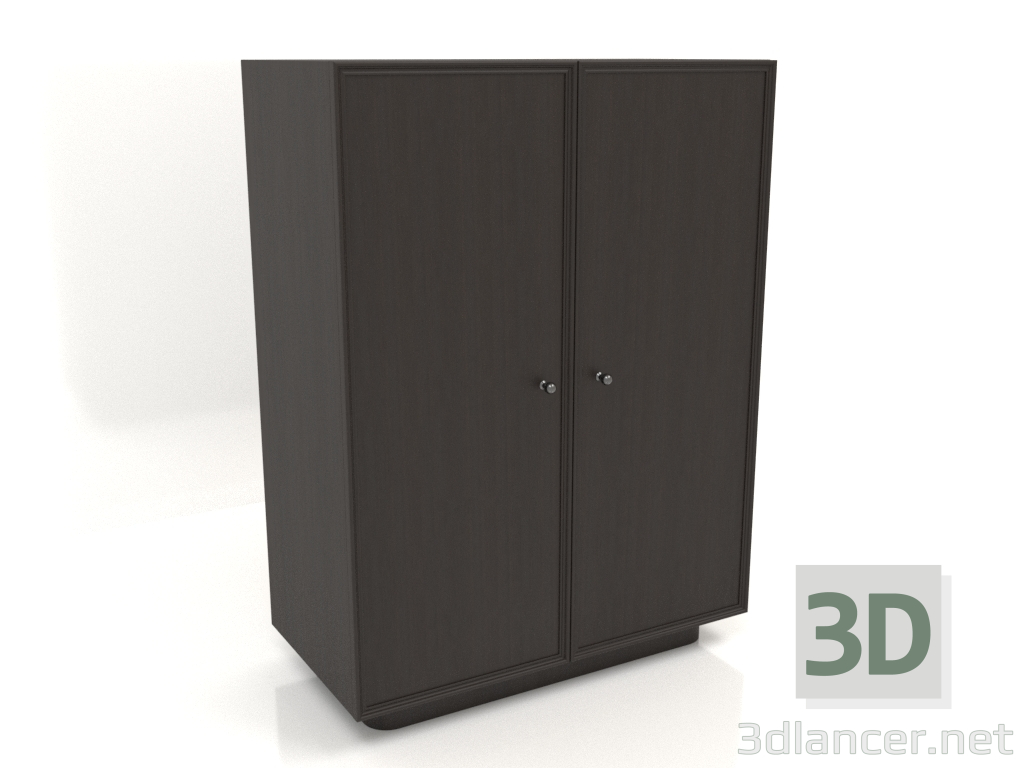 3 डी मॉडल अलमारी डब्ल्यू 04 (803х406х1082, लकड़ी का भूरा गहरा) - पूर्वावलोकन