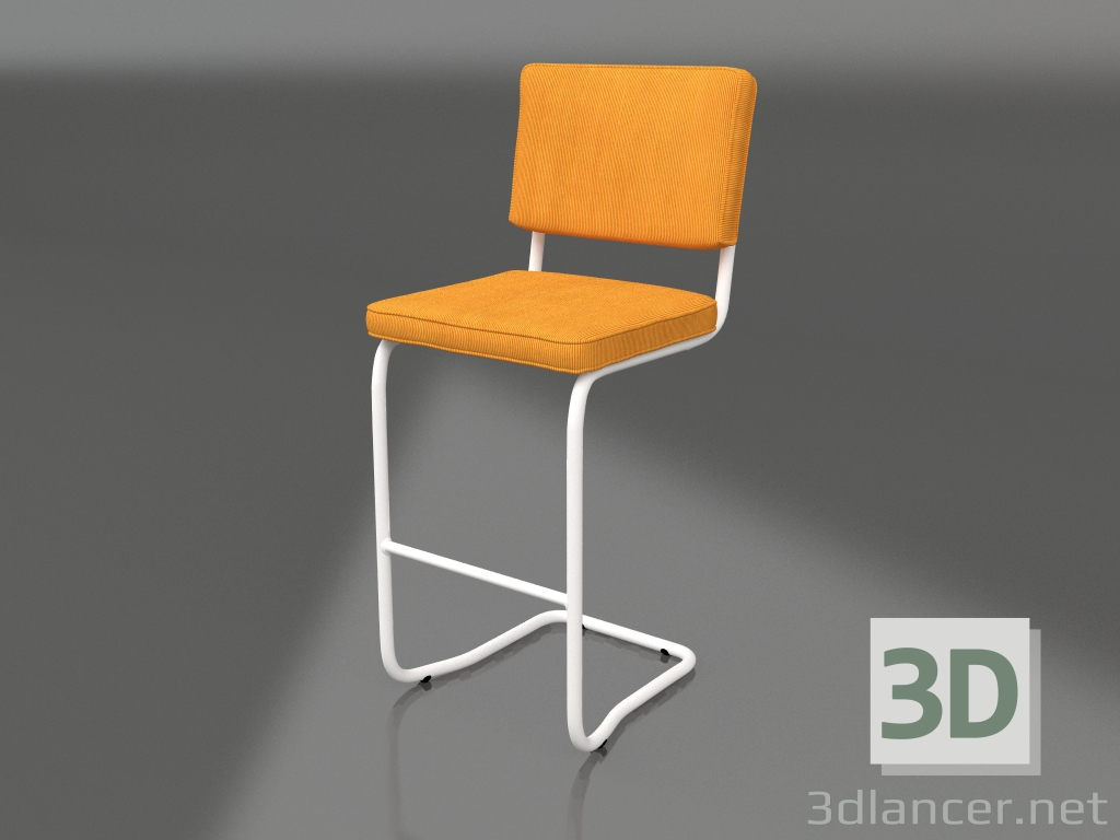 3d model Bar stool Ridge Rib Kink (Yellow) - preview