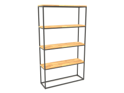 Rack retangular grande (PISO DE MADEIRA, 100x30x170)