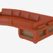 3d model Corner sofa with shelves - preview