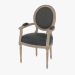 Modelo 3d A cadeira de jantar com braços franceses do vintage LOUIS SLATE ROUND POLTRONA (8827.1105) - preview