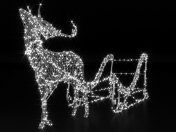 Light volumetric figure "Deer and sleigh."