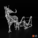 3d Light volumetric figure "Deer and sleigh." model buy - render
