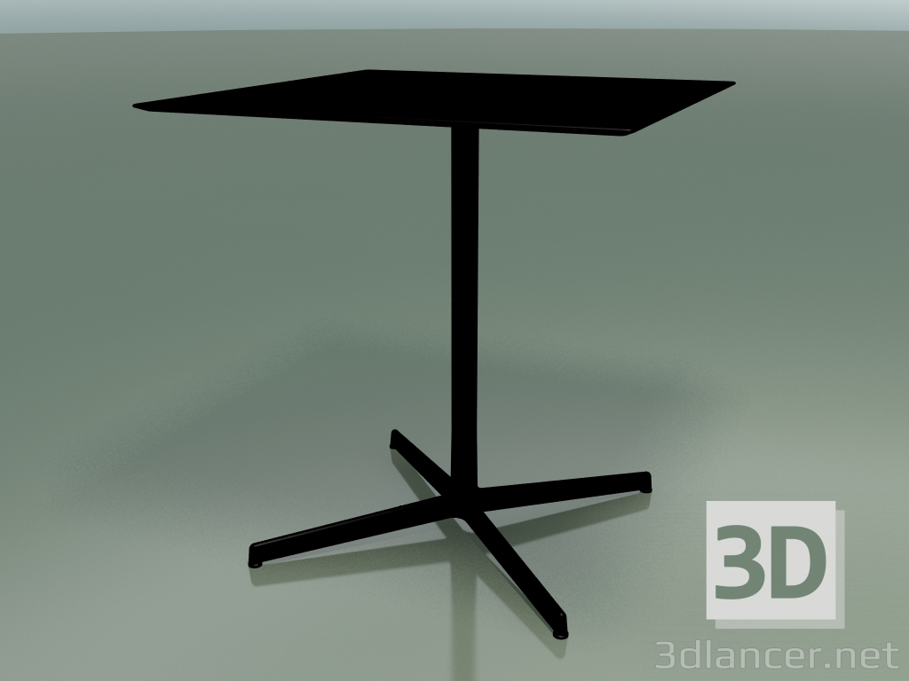 modello 3D Tavolo quadrato 5549 (H 72.5 - 69x69 cm, Nero, V39) - anteprima
