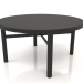 3 डी मॉडल कॉफी टेबल (सीधा अंत) जेटी 031 (डी = 800x400, लकड़ी का काला) - पूर्वावलोकन