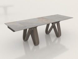 Folding table Lido spread out 180-260 (grey ceramic-walnut)
