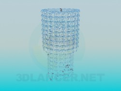 Lámpara Chandelier con anillos de vidrio